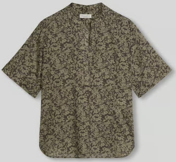 Marc O'Polo regular fit blouse met korte mouwen van puur katoen - Foto 2