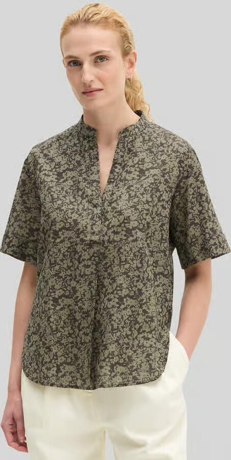Marc O'Polo regular fit blouse met korte mouwen van puur katoen - Foto 3