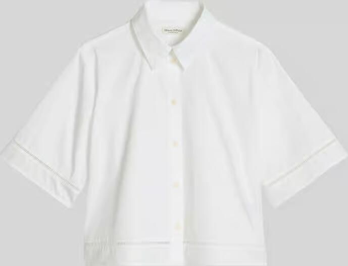 Marc O'Polo Regular fit blouse met korte mouwen van puur katoen met ajourwerk - Foto 2
