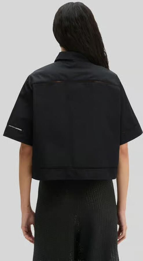 Marc O'Polo Regular fit blouse met korte mouwen van puur katoen met ajourwerk - Foto 3
