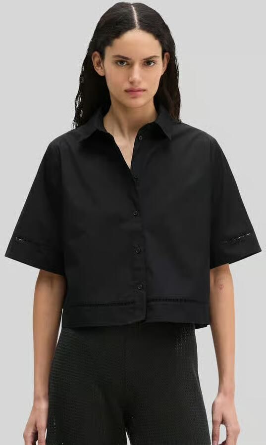 Marc O'Polo Regular fit blouse met korte mouwen van puur katoen met ajourwerk - Foto 2
