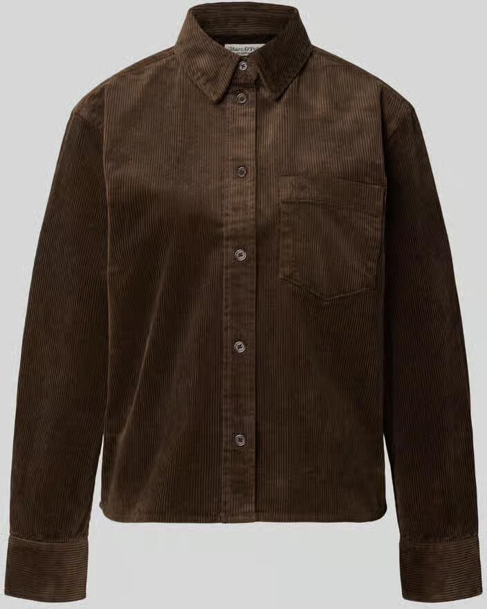 Marc O'Polo Regular fit blouse met lange mouwen van katoenmix