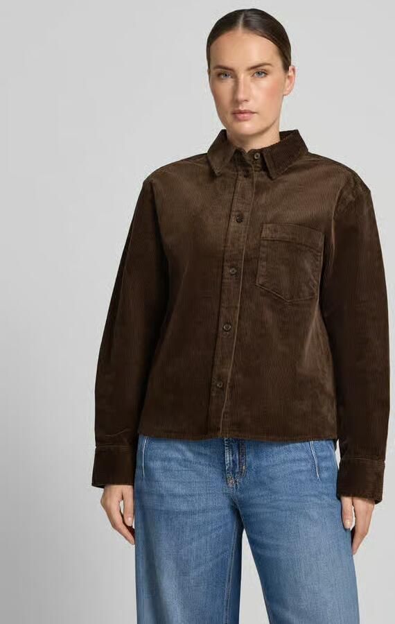 Marc O'Polo Regular fit blouse met lange mouwen van katoenmix - Foto 3