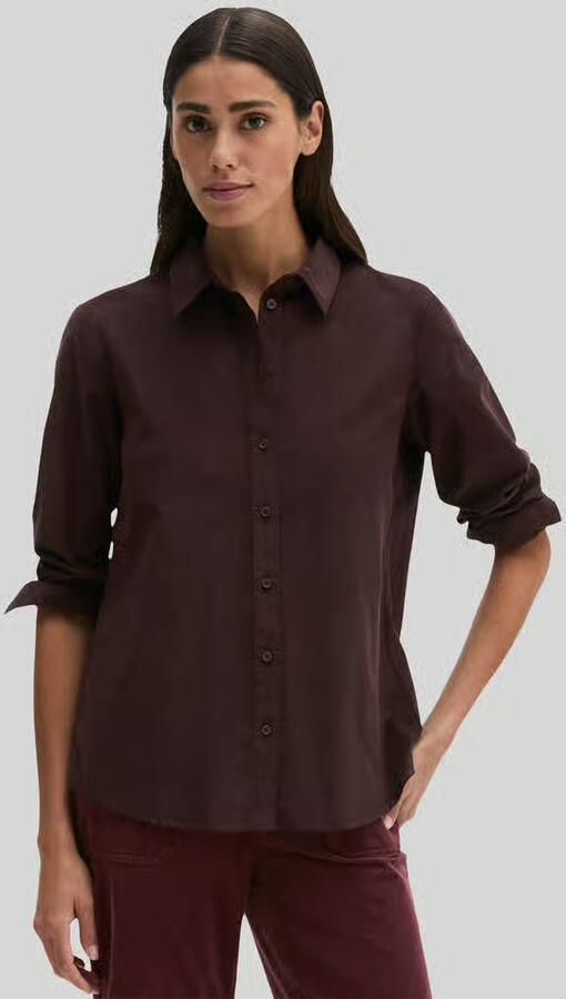 Marc O'Polo Regular fit blouse met lange mouwen van mix van katoen en lyocell - Foto 2