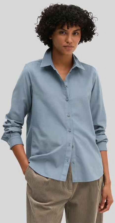 Marc O'Polo Regular fit blouse met lange mouwen van mix van katoen en lyocell - Foto 2