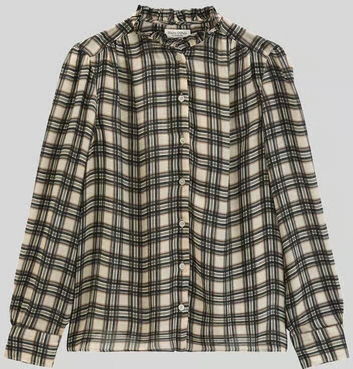 Marc O'Polo Regular fit blouse met lange mouwen van pure viscose