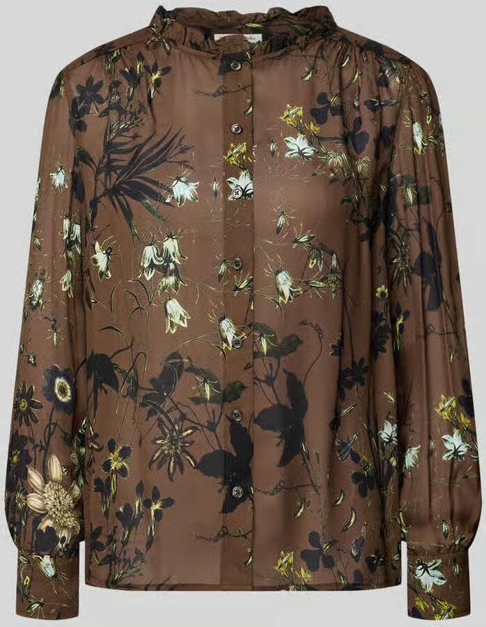Marc O'Polo Regular fit blouse met lange mouwen van pure viscose