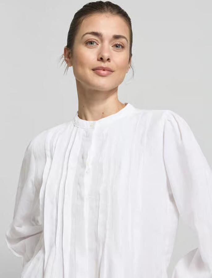 Marc O'Polo regular fit blouse met lange mouwen van puur linnen