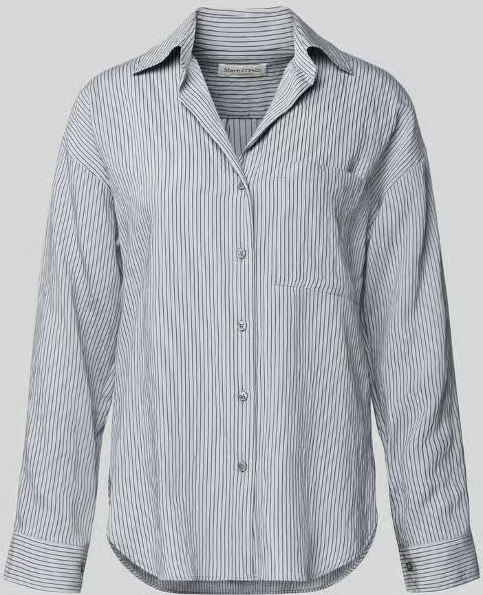Marc O'Polo Regular fit blouse met lange mouwen van viscosemix