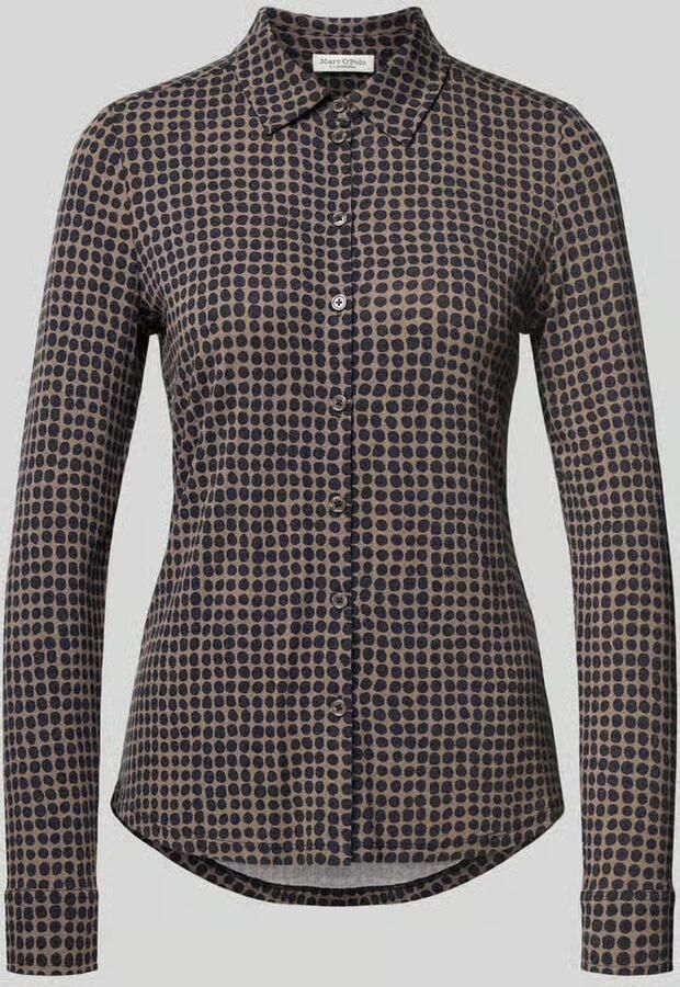 Marc O'Polo Regular fit blouse met lange mouwen van viscosemix