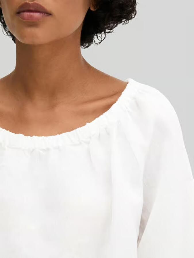Marc O'Polo regular fit blouse van puur linnen met carmenhals