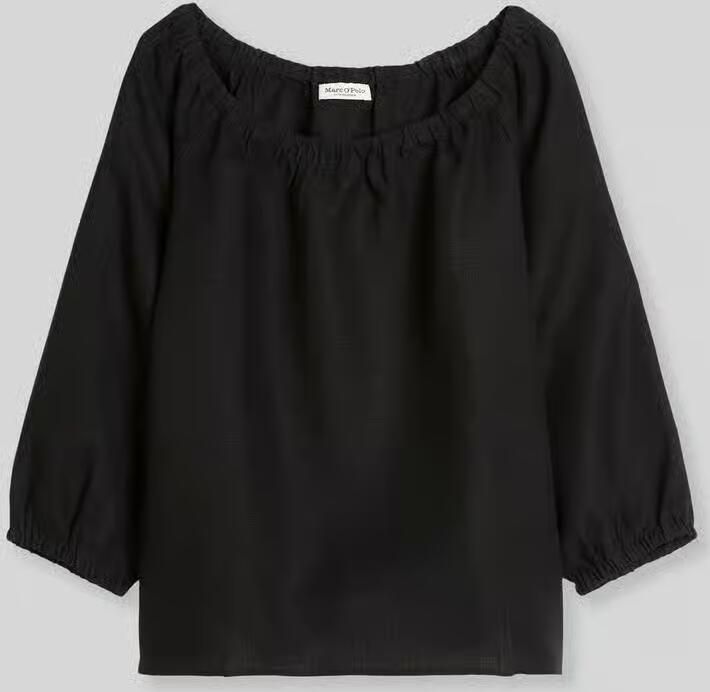 Marc O'Polo regular fit blouse van puur linnen met carmenhals - Foto 2