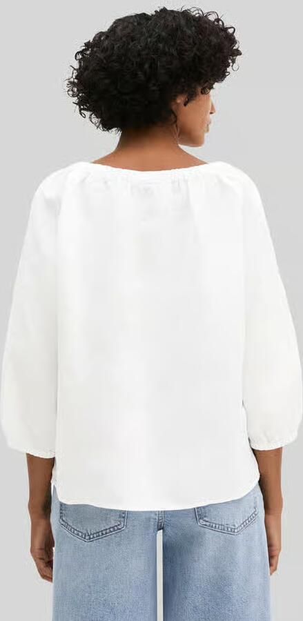 Marc O'Polo regular fit blouse van puur linnen met carmenhals - Foto 3