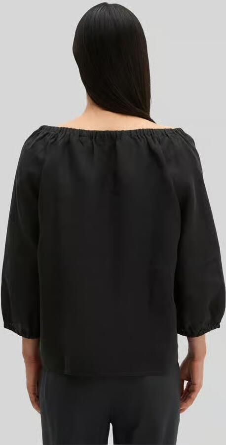Marc O'Polo regular fit blouse van puur linnen met carmenhals - Foto 4