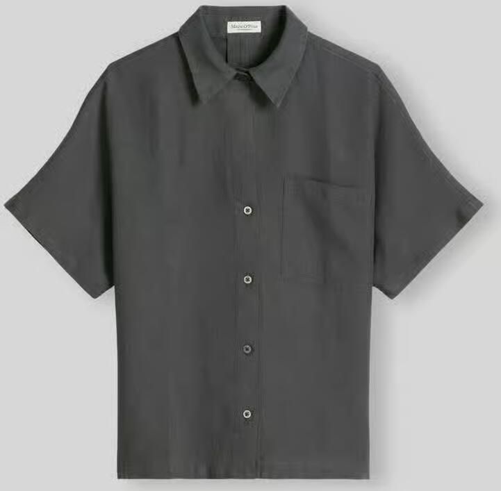 Marc O'Polo regular fit blouse van puur linnen met stolpplooi - Foto 2