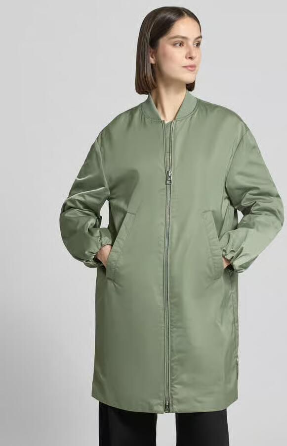 Marc O'Polo regular fit blouson-lange jas met college-kraag - Foto 2