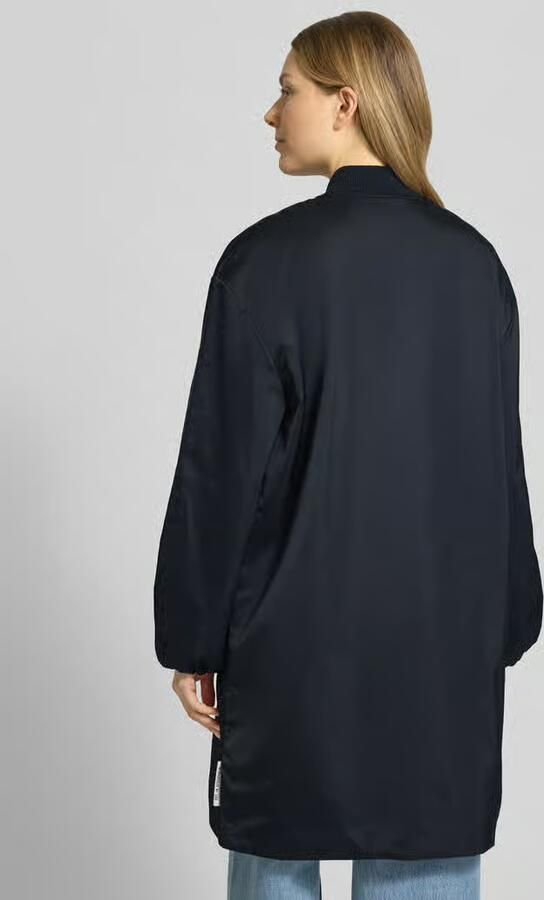 Marc O'Polo regular fit blouson-lange jas met college-kraag - Foto 3