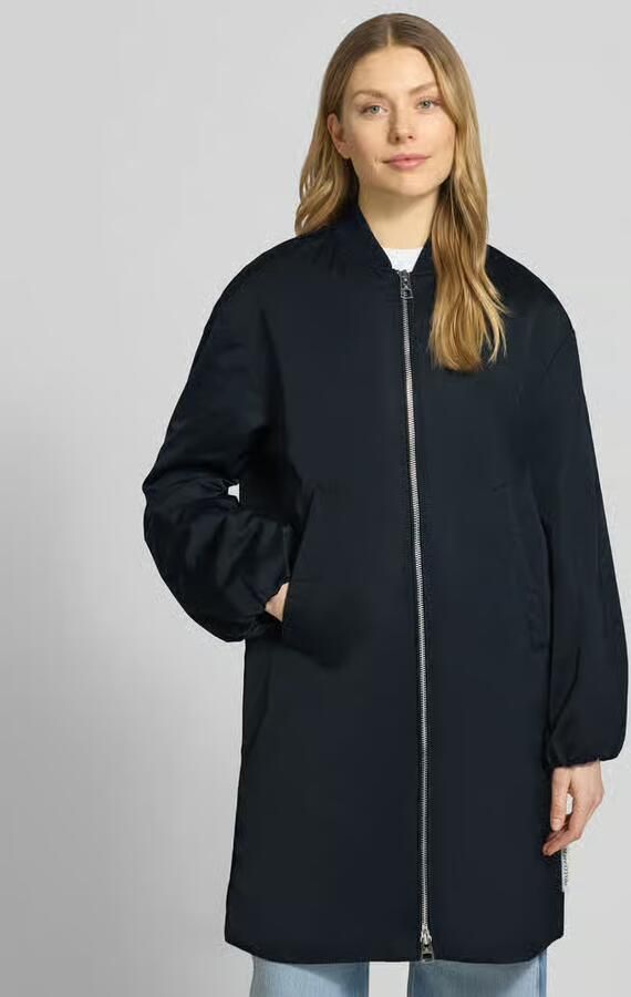 Marc O'Polo regular fit blouson-lange jas met college-kraag - Foto 2