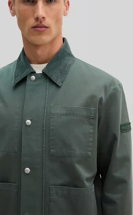 Marc O'Polo regular fit blouson van puur katoen met corduroy kraag