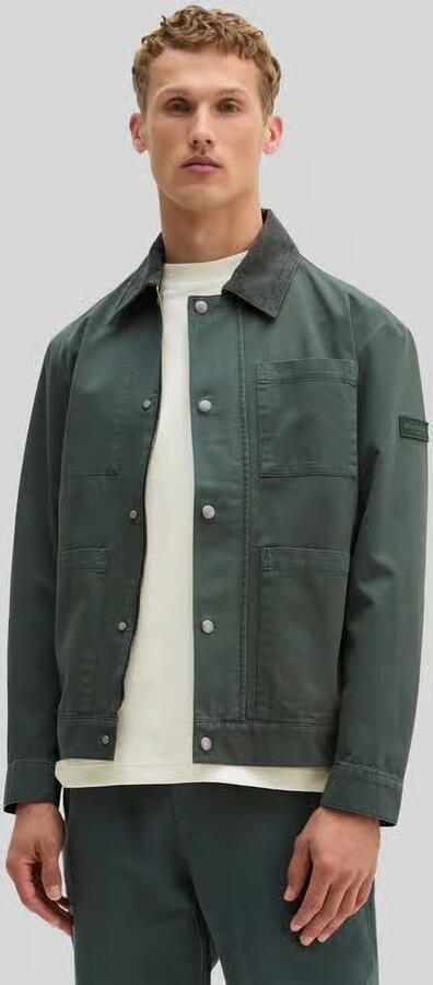 Marc O'Polo regular fit blouson van puur katoen met corduroy kraag - Foto 3