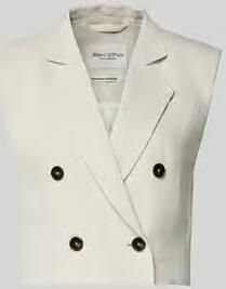 Marc O'Polo regular fit bodywarmer van mix van viscose en linnen