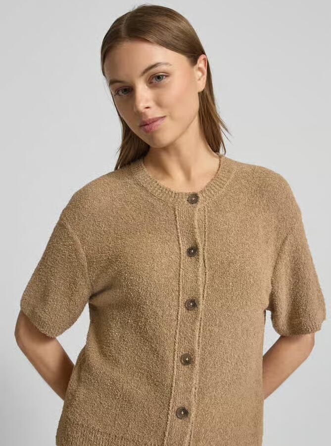 Marc O'Polo Regular fit cardigan van een mix van bouclé en katoen - Foto 2