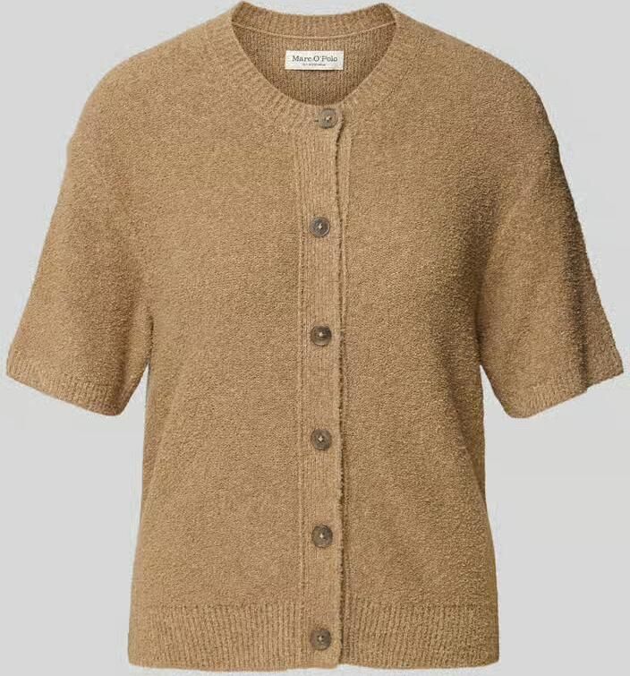 Marc O'Polo Regular fit cardigan van een mix van bouclé en katoen