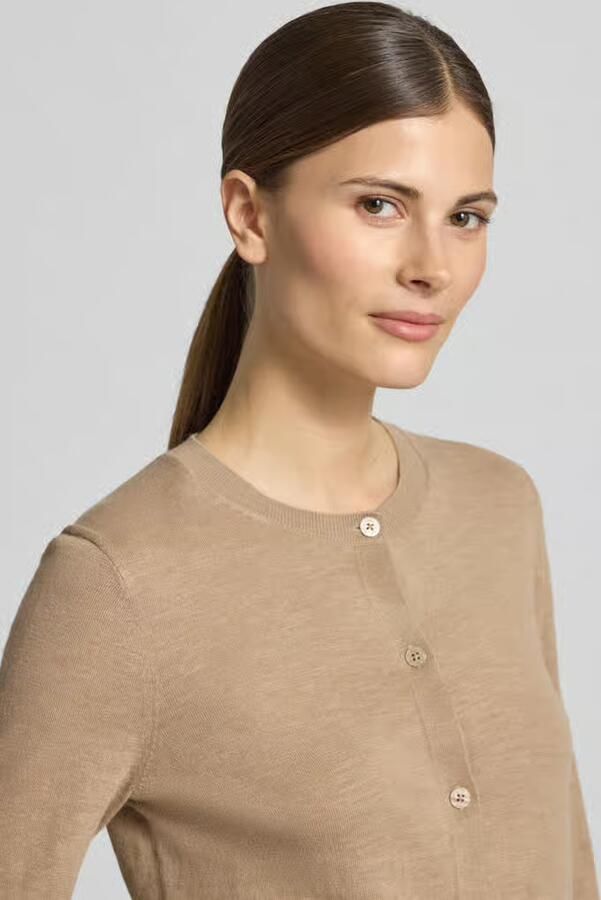 Marc O'Polo regular fit cardigan van mix van katoen en linnen