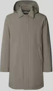 Marc O'Polo Regular fit functionele lange jas met afneembare capuchon