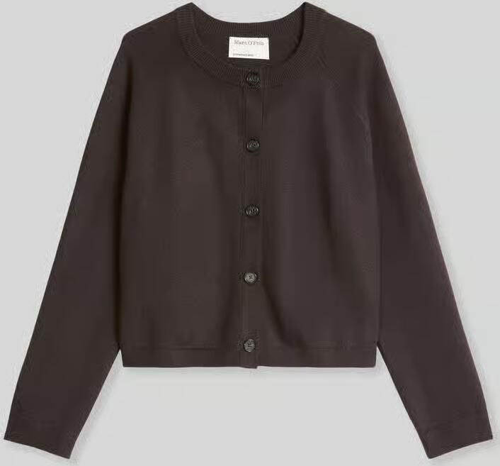 Marc O'Polo relaxed fit gebreid jack van katoenmix