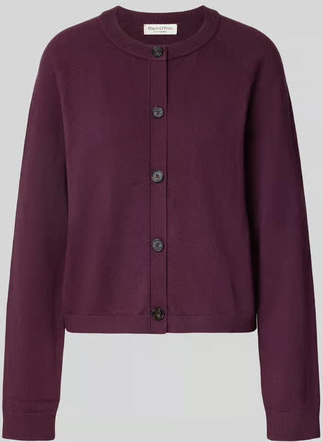Marc O'Polo relaxed fit gebreid jack van katoenmix