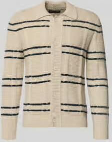 Marc O'Polo Regular fit gebreid jack van katoenmix