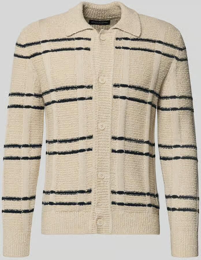 Marc O'Polo Regular fit gebreid jack van katoenmix