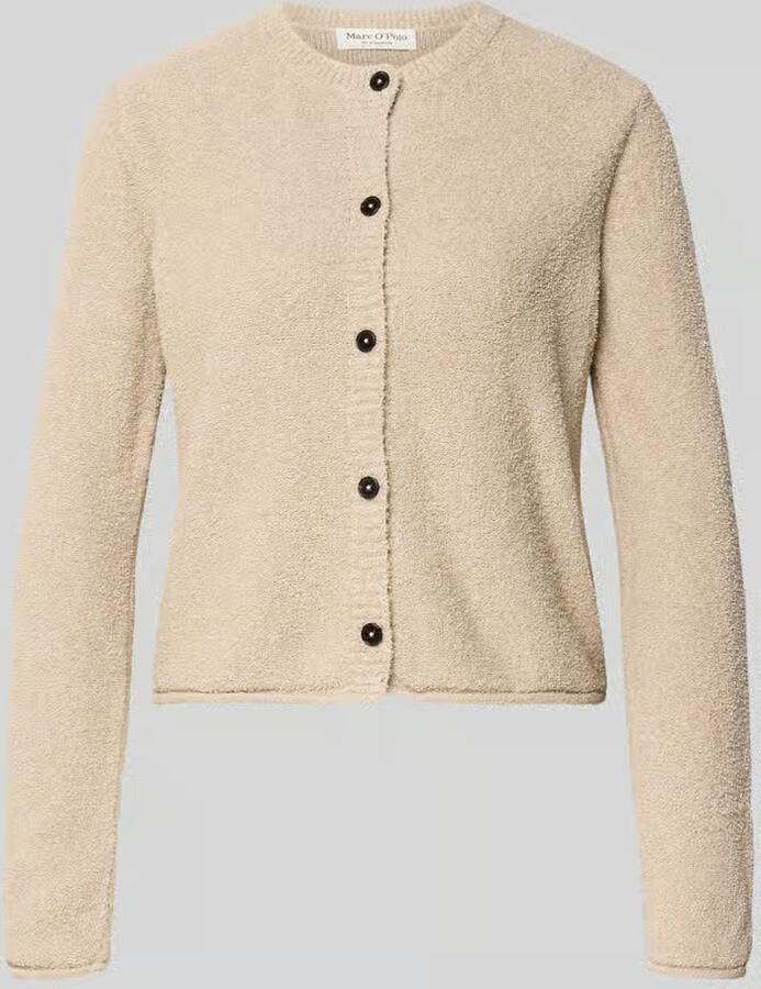 Marc O'Polo Regular fit gebreid jack van katoenmix