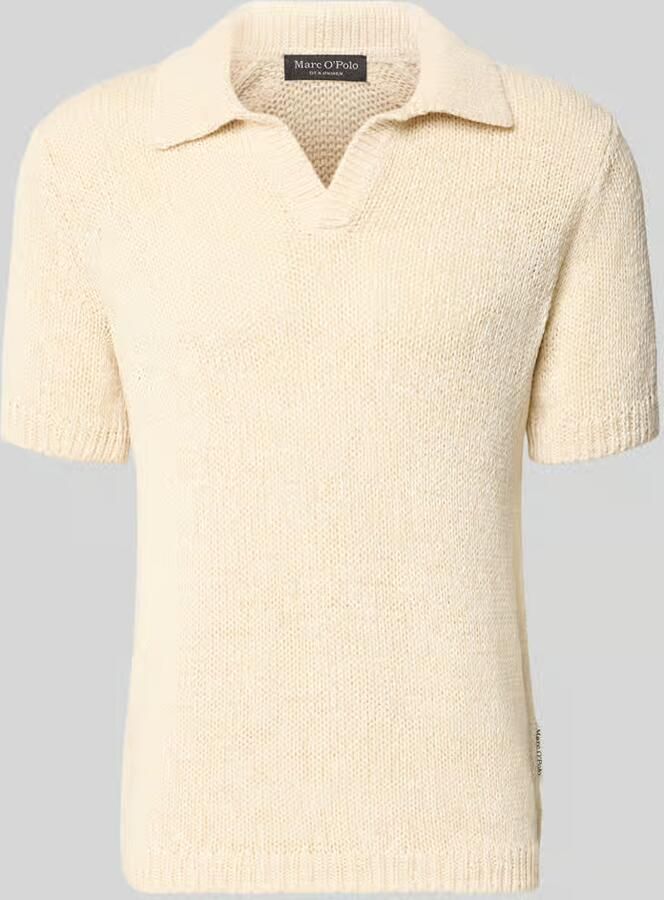 Marc O'Polo regular fit gebreid shirt met polokraag - Foto 2