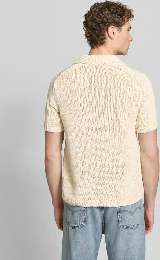 Marc O'Polo regular fit gebreid shirt met polokraag - Foto 3