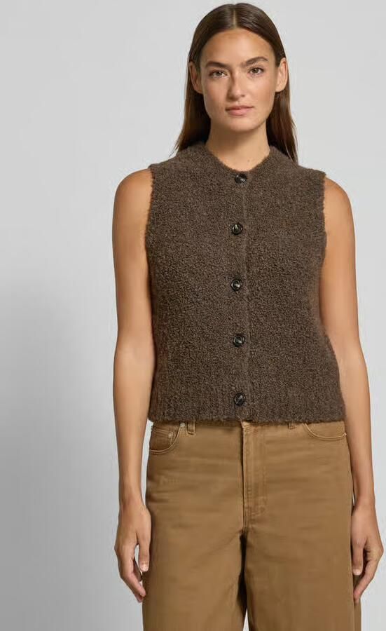 Marc O'Polo Regular fit mouwloos vest van een mix van wol en alpaca - Foto 4