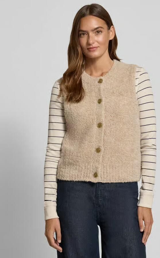 Marc O'Polo Regular fit mouwloos vest van een mix van wol en alpaca - Foto 2