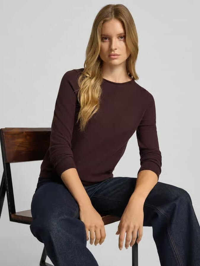 Marc O'Polo Regular fit gebreide pullover met scheerwol - Foto 2
