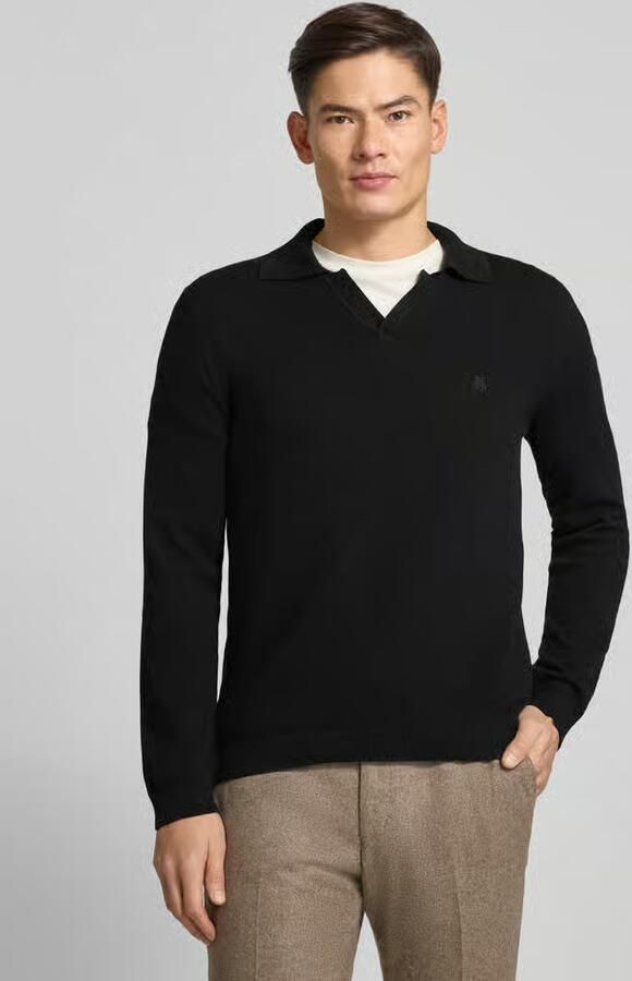 Marc O'Polo Regular fit gebreide pullover van een mix van katoen en scheerwol - Foto 2