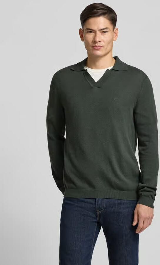 Marc O'Polo Regular fit gebreide pullover van een mix van katoen en scheerwol - Foto 2