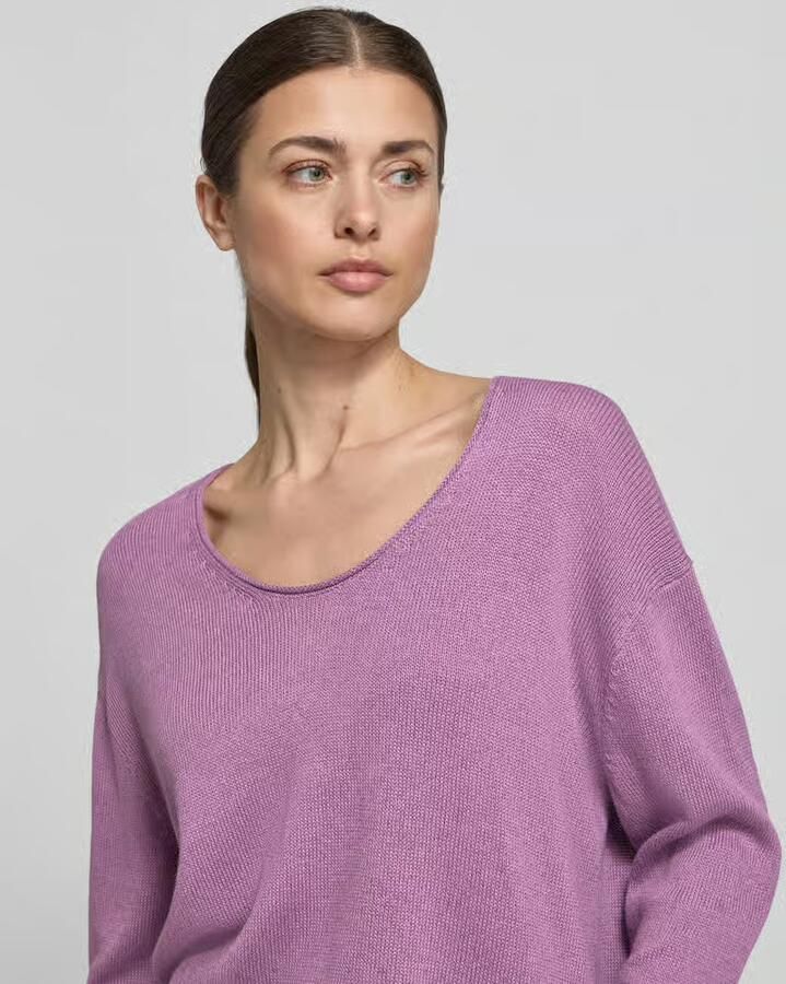 Marc O'Polo regular fit gebreide pullover van mix van katoen en linnen