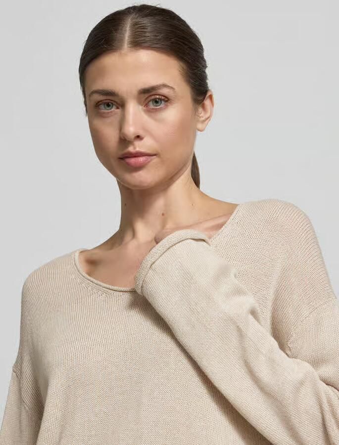 Marc O'Polo regular fit gebreide pullover van mix van katoen en linnen