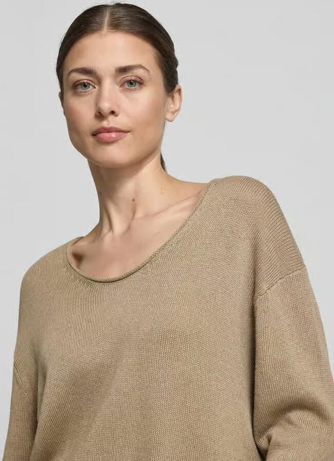 Marc O'Polo regular fit gebreide pullover van mix van katoen en linnen