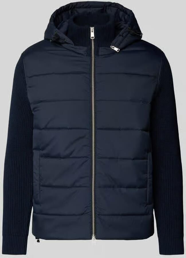 Marc O'Polo Regular fit gewatteerd jack van materiaalmix