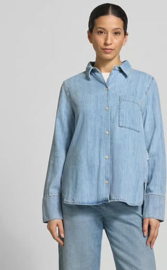 Marc O'Polo regular fit jeansblouse van puur katoen - Foto 2