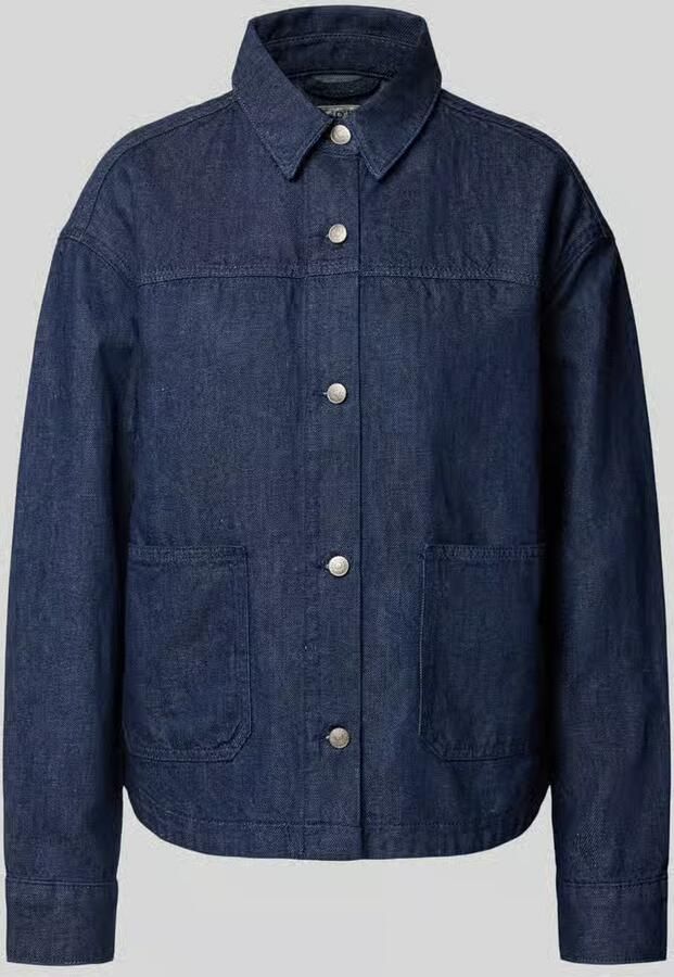 Marc O'Polo Regular fit jeansjack van mix van katoen en linnen