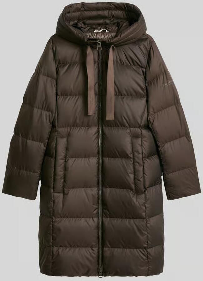 Marc O'Polo Regular fit lange donsjas met labelprint