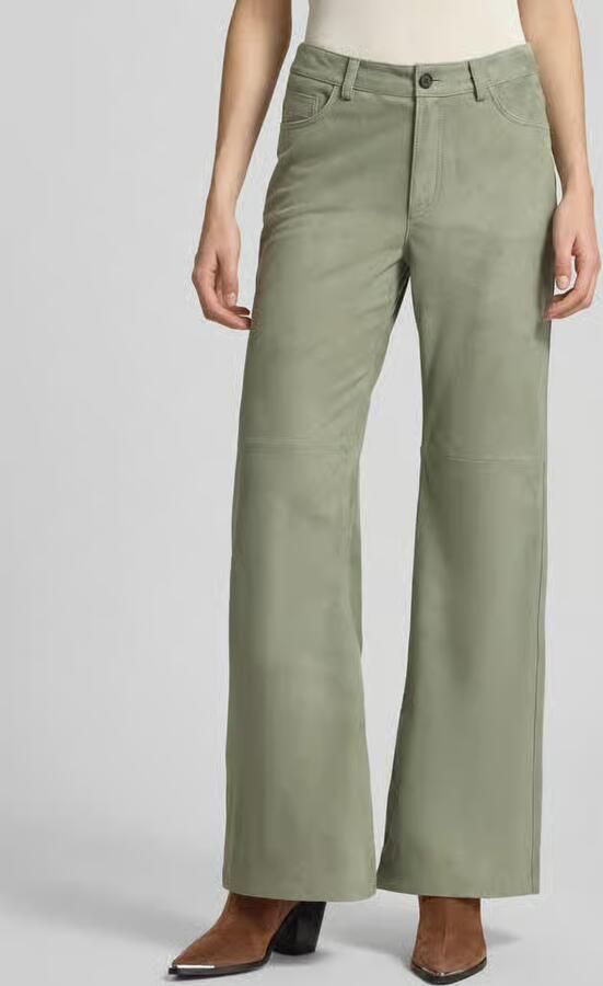 Marc O'Polo regular fit leren broek van echt geitenleer - Foto 3