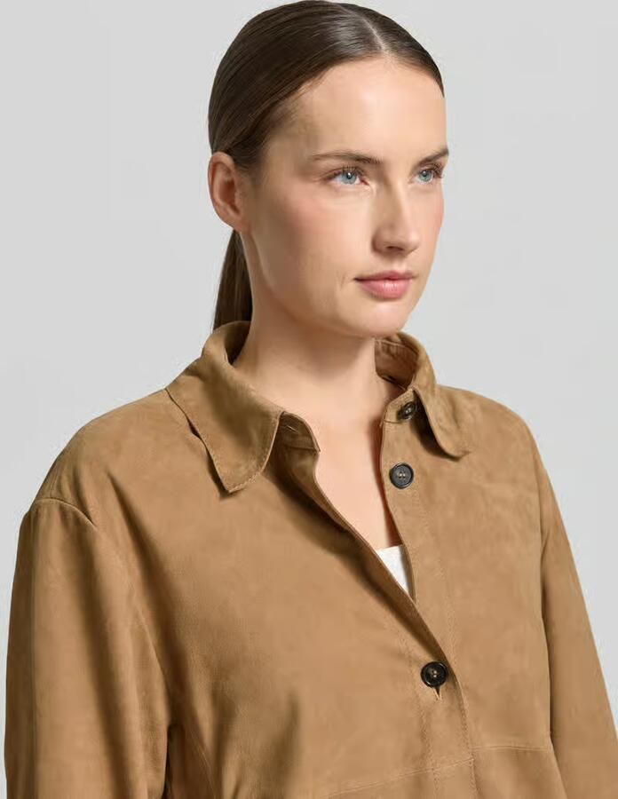 Marc O'Polo regular fit leren jas van echt leer